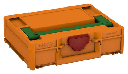 Systainer³ M 112, Deep Orange with Emerald Green lid handle and Carmine Red catches