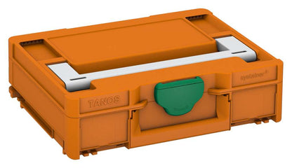Systainer³ M 112, Deep Orange with Light Grey lid handle and Signal Green catches