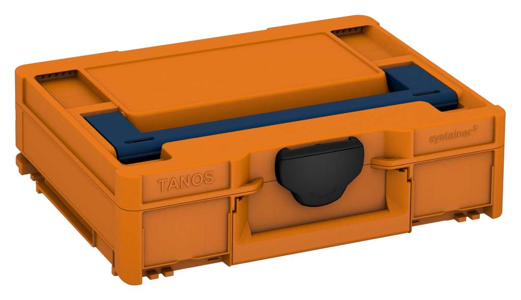 Systainer³ M 112, Deep Orange with Sapphire Blue lid handle and Black catches