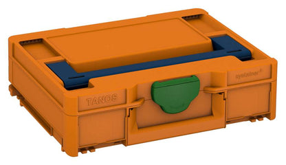 Systainer³ M 112, Deep Orange with Sapphire Blue lid handle and Emerald Green catches