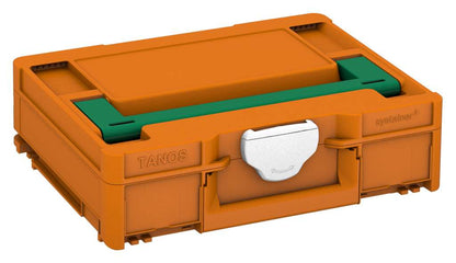 Systainer³ M 112, Deep Orange with Signal Green lid handle and White catches