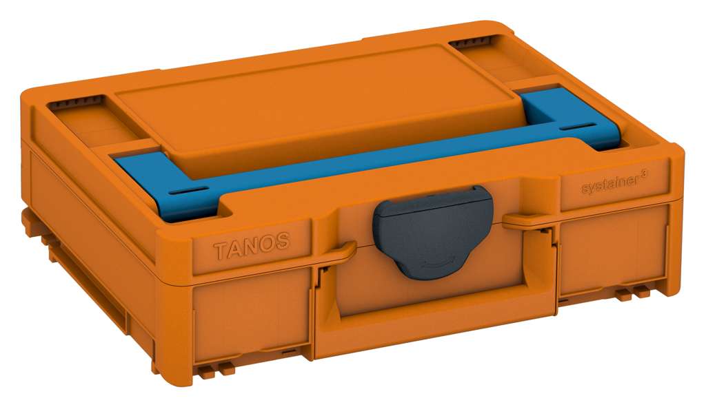 Systainer³ M 112, Deep Orange with Sky Blue lid handle and Anthracite catches