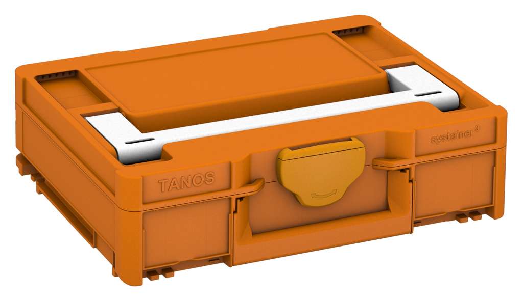 Systainer³ M 112, Deep Orange with White lid handle and Daffodil Yellow catches