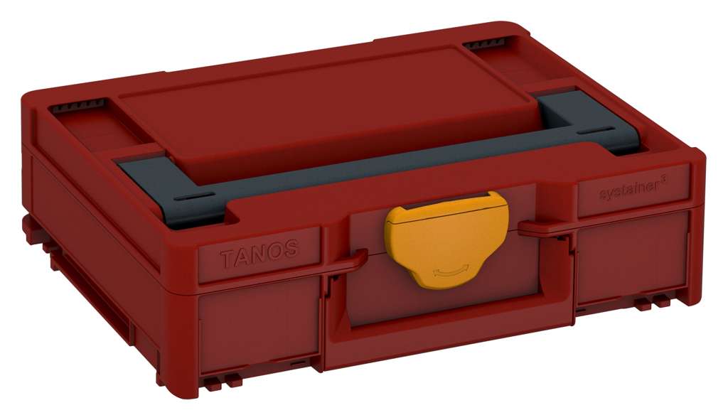 Systainer³ M 112, Carmine Red with Anthracite lid handle and Daffodil Yellow catches