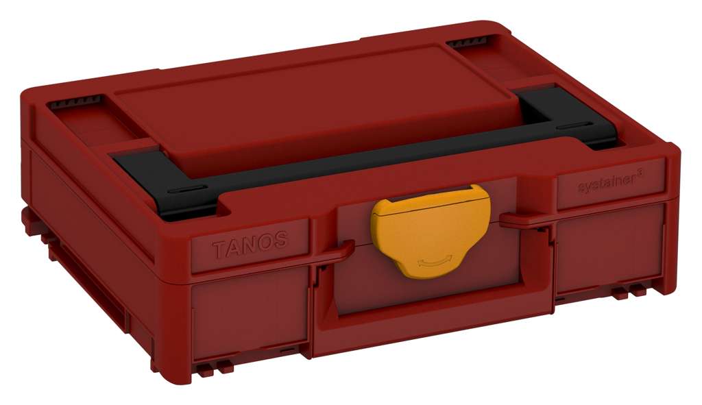 Systainer³ M 112, Carmine Red with Black lid handle and Daffodil Yellow catches