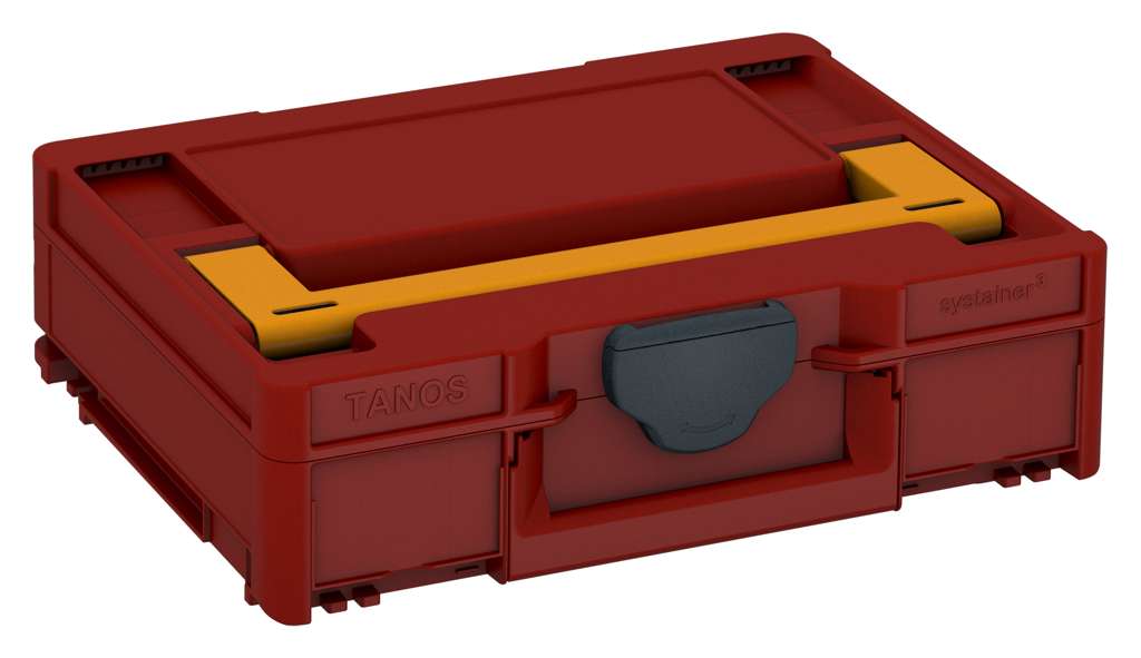 Systainer³ M 112, Carmine Red with Daffodil Yellow lid handle and Anthracite catches