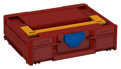 Systainer³ M 112, Carmine Red with Daffodil Yellow lid handle and Signal Blue catches