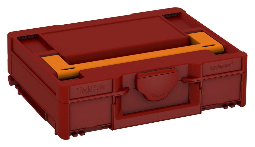 Systainer³ M 112, Carmine Red with Deep Orange lid handle