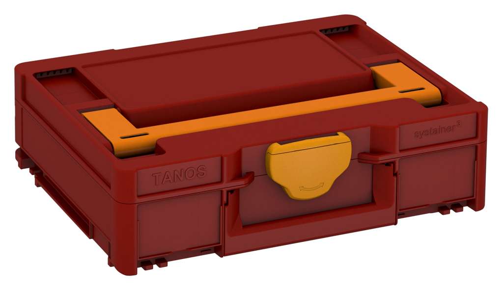 Systainer³ M 112, Carmine Red with Deep Orange lid handle and Daffodil Yellow catches