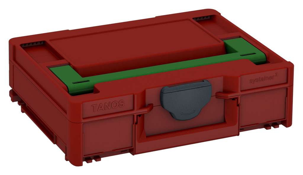 Systainer³ M 112, Carmine Red with Emerald Green lid handle and Anthracite catches