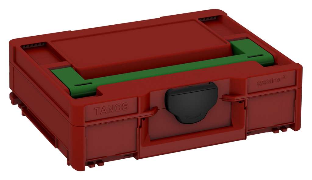 Systainer³ M 112, Carmine Red with Emerald Green lid handle and Black catches