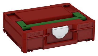 Systainer³ M 112, Carmine Red with Emerald Green lid handle and Light Grey catches