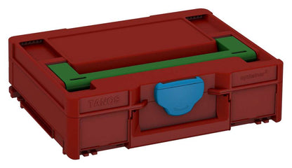 Systainer³ M 112, Carmine Red with Emerald Green lid handle and Sky Blue catches