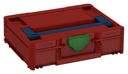 Systainer³ M 112, Carmine Red with Sapphire Blue lid handle and Emerald Green catches