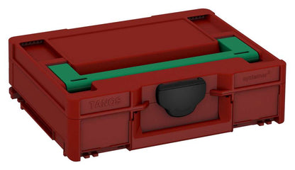 Systainer³ M 112, Carmine Red with Signal Green lid handle and Black catches