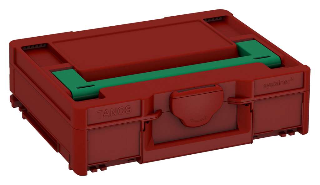 Systainer³ M 112, Carmine Red with Signal Green lid handle