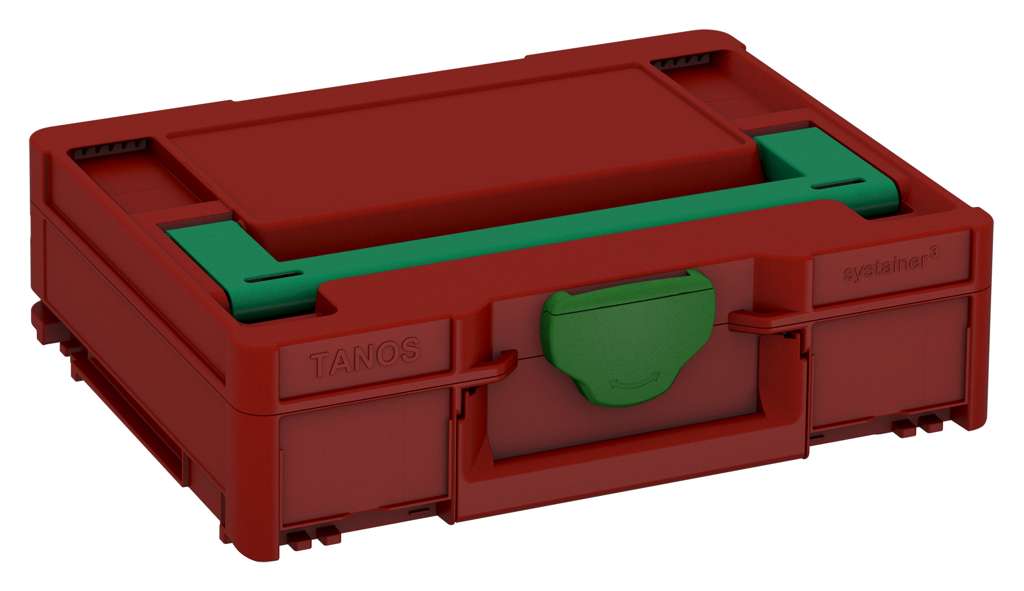 Systainer³ M 112, Carmine Red with Signal Green lid handle and Emerald Green catches