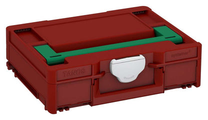 Systainer³ M 112, Carmine Red with Signal Green lid handle and Light Grey catches