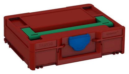 Systainer³ M 112, Carmine Red with Signal Green lid handle and Signal Blue catches