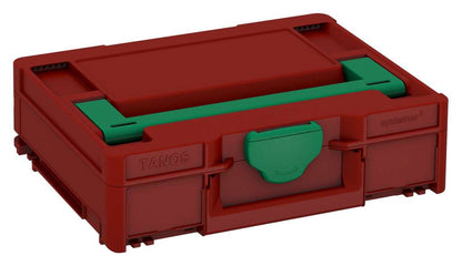Systainer³ M 112, Carmine Red with Signal Green lid handle and Signal Green catches