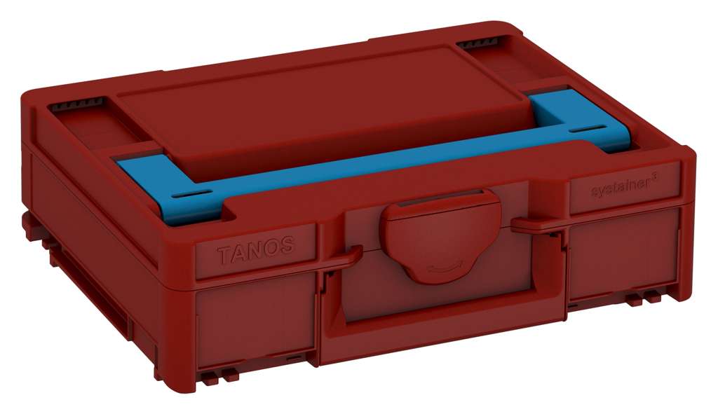 Systainer³ M 112, Carmine Red with Sky Blue lid handle