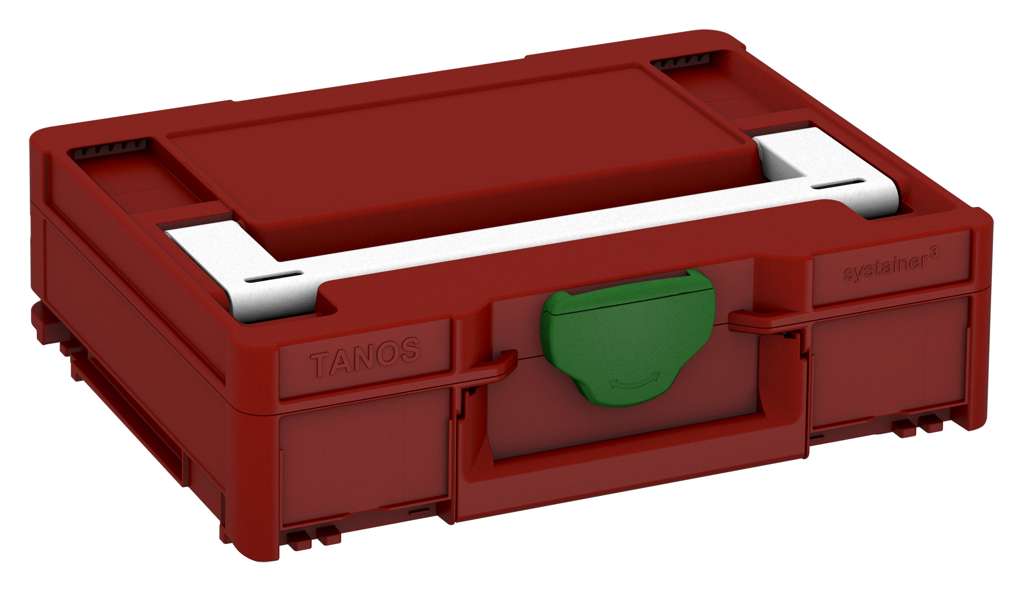 Systainer³ M 112, Carmine Red with White lid handle and Emerald Green catches