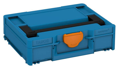 Systainer³ M 112, Sky Blue with Black lid handle and Deep Orange catches
