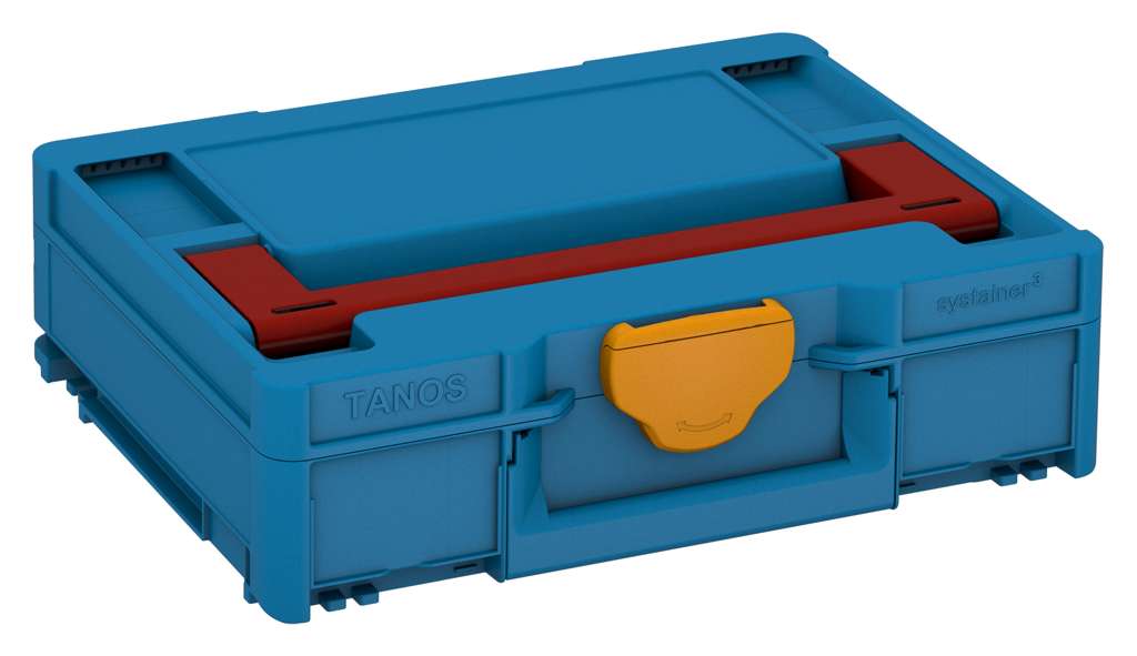 Systainer³ M 112, Sky Blue with Carmine Red lid handle and Daffodil Yellow catches