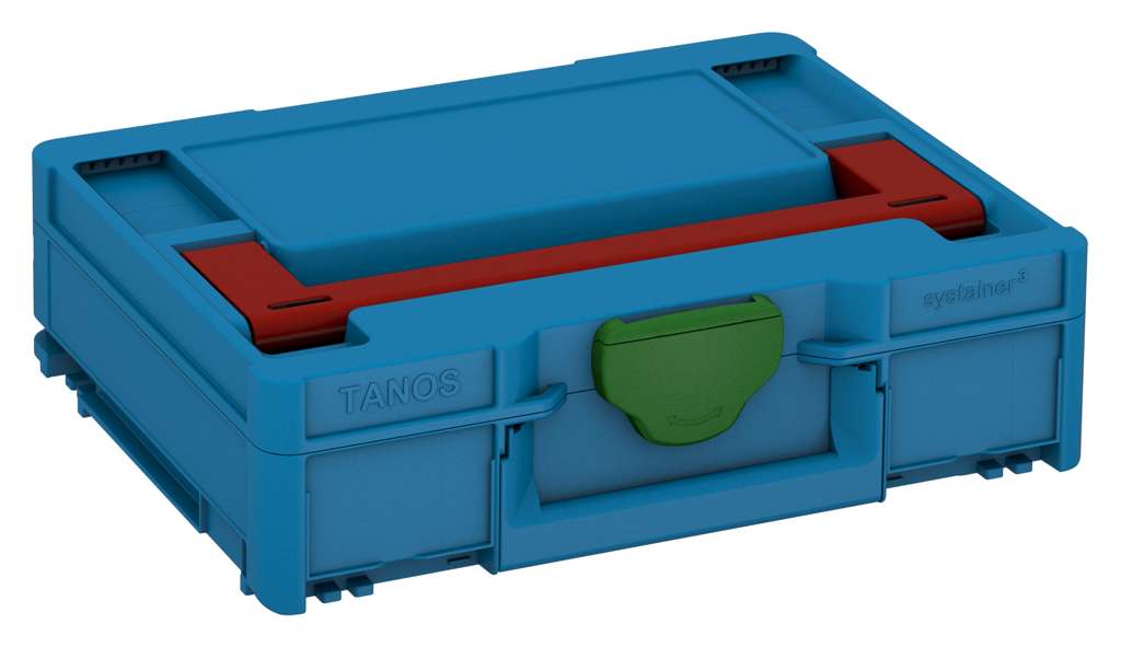 Systainer³ M 112, Sky Blue with Carmine Red lid handle and Emerald Green catches
