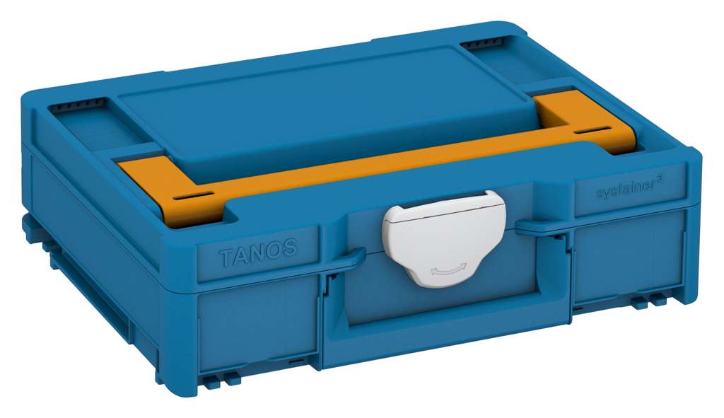 Systainer³ M 112, Sky Blue with Daffodil Yellow lid handle and Light Grey catches