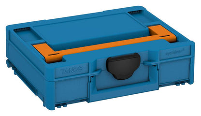 Systainer³ M 112, Sky Blue with Deep Orange lid handle and Black catches
