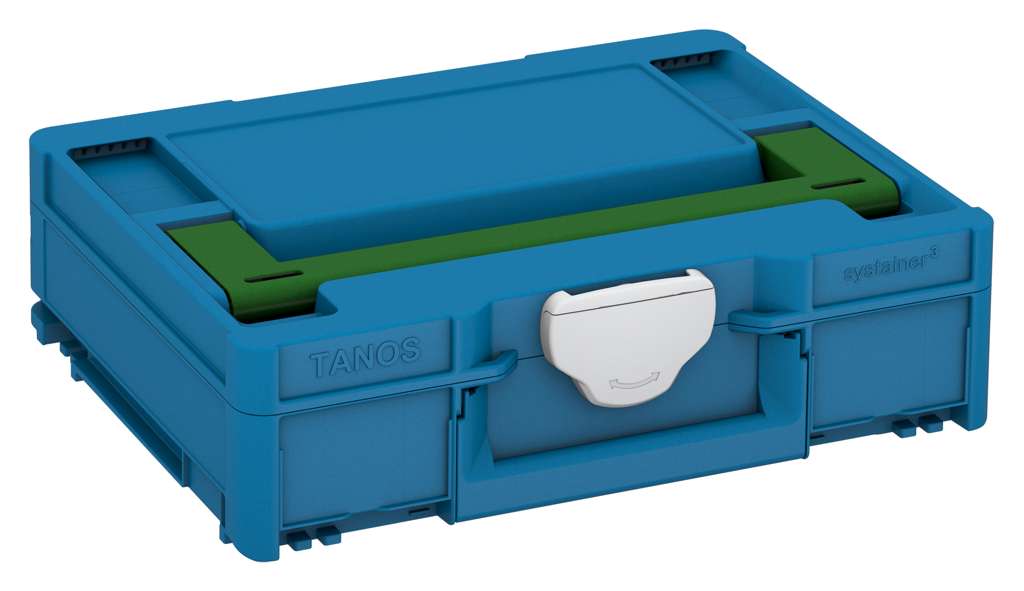 Systainer³ M 112, Sky Blue with Emerald Green lid handle and Light Grey catches