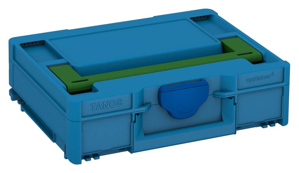 Systainer³ M 112, Sky Blue with Emerald Green lid handle and Signal Blue catches