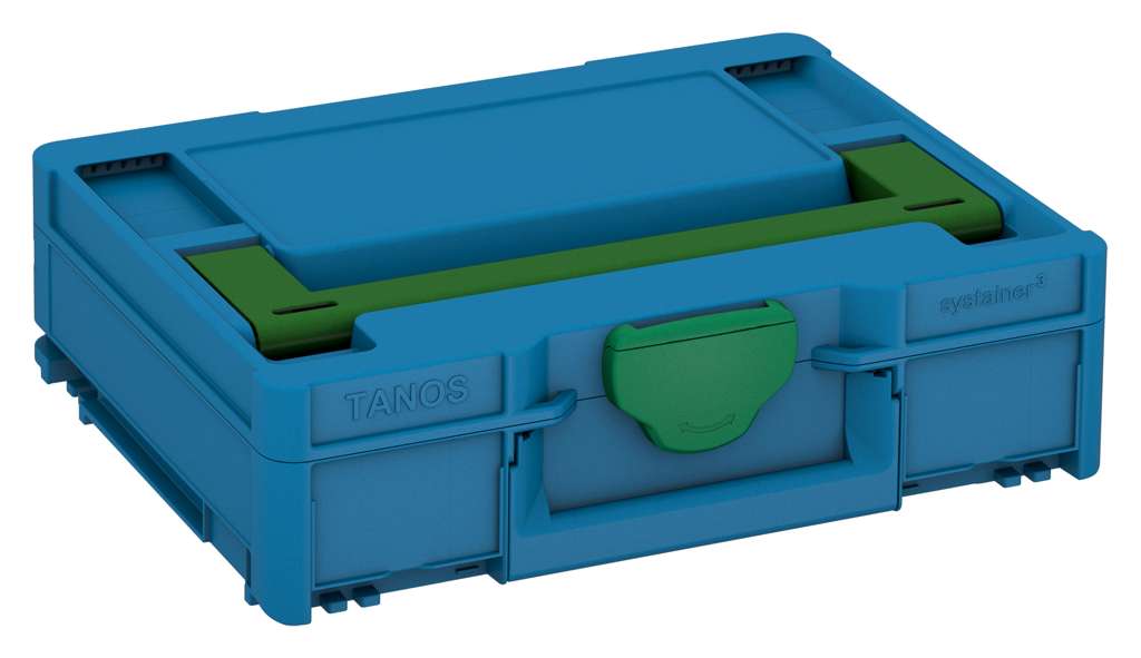 Systainer³ M 112, Sky Blue with Emerald Green lid handle and Signal Green catches