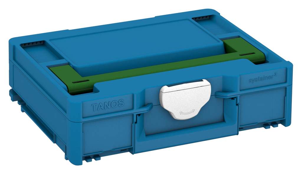 Systainer³ M 112, Sky Blue with Emerald Green lid handle and White catches