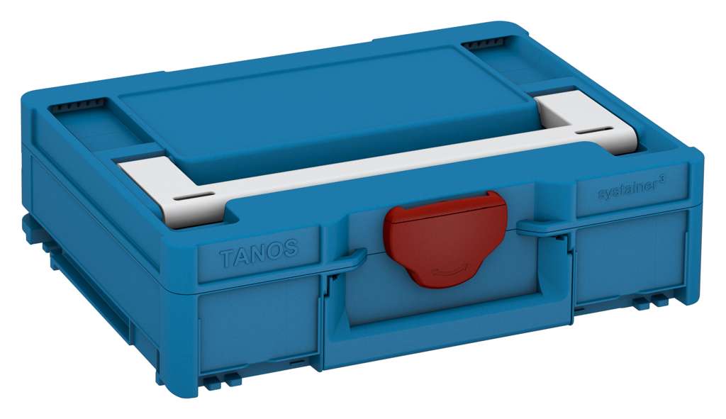 Systainer³ M 112, Sky Blue with Light Grey lid handle and Carmine Red catches