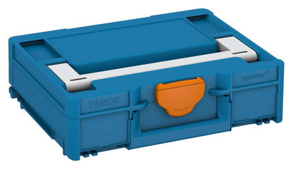 Systainer³ M 112, Sky Blue with Light Grey lid handle and Deep Orange catches