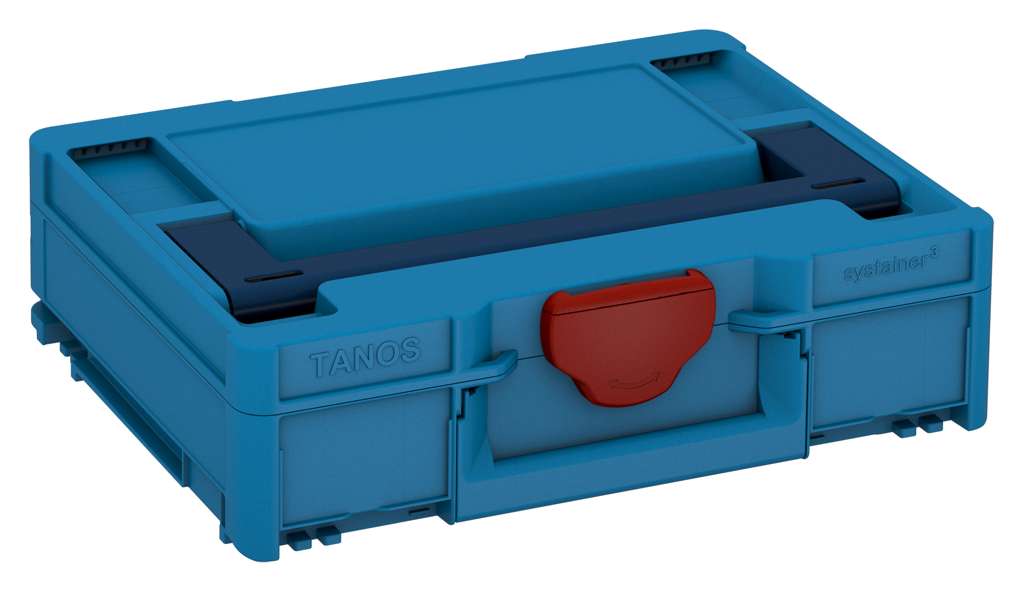 Systainer³ M 112, Sky Blue with Sapphire Blue lid handle and Carmine Red catches