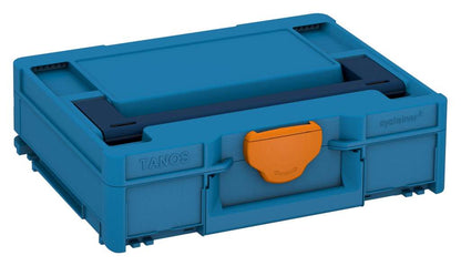 Systainer³ M 112, Sky Blue with Sapphire Blue lid handle and Deep Orange catches