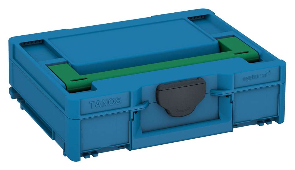 Systainer³ M 112, Sky Blue with Signal Green lid handle and Anthracite catches