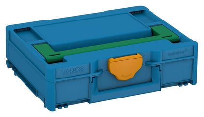 Systainer³ M 112, Sky Blue with Signal Green lid handle and Daffodil Yellow catches