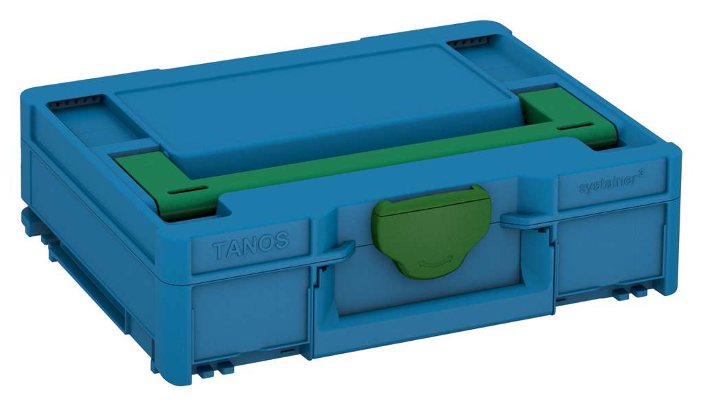 Systainer³ M 112, Sky Blue with Signal Green lid handle and Emerald Green catches