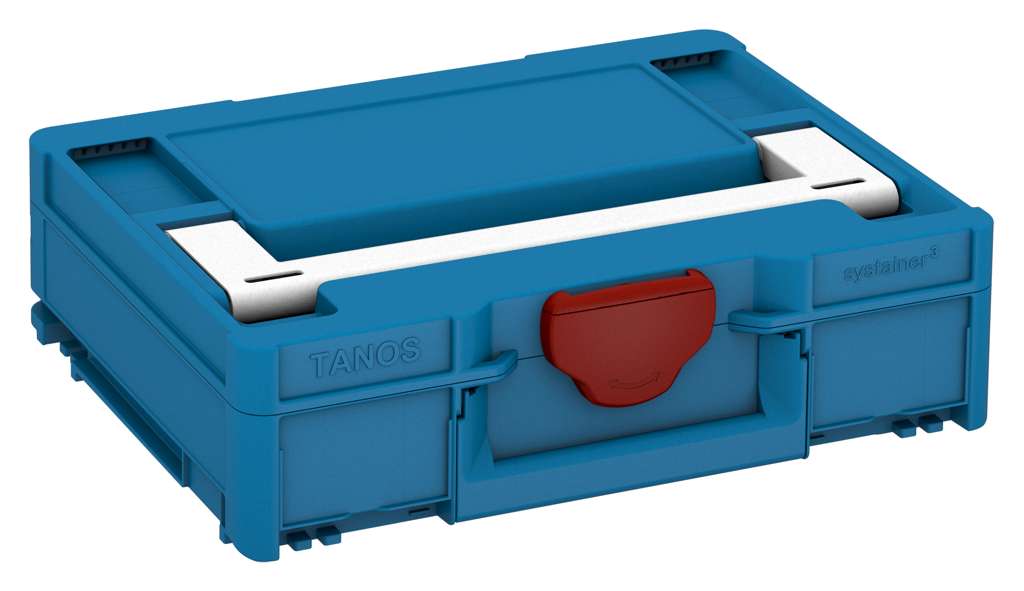 Systainer³ M 112, Sky Blue with White lid handle and Carmine Red catches