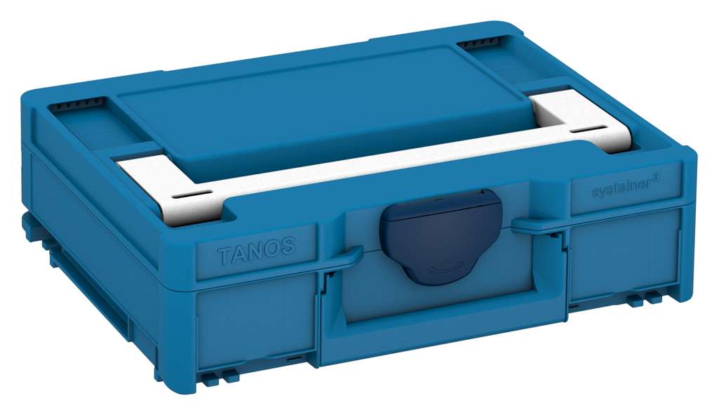 Systainer³ M 112, Sky Blue with White lid handle and Sapphire Blue catches