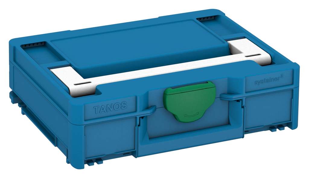 Systainer³ M 112, Sky Blue with White lid handle and Signal Green catches