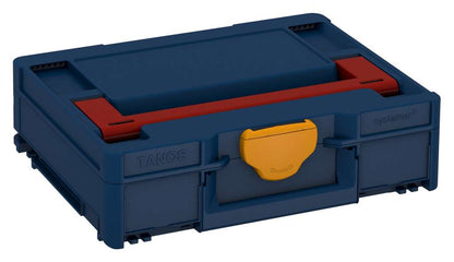 Systainer³ M 112, Sapphire Blue with Carmine Red lid handle and Daffodil Yellow catches