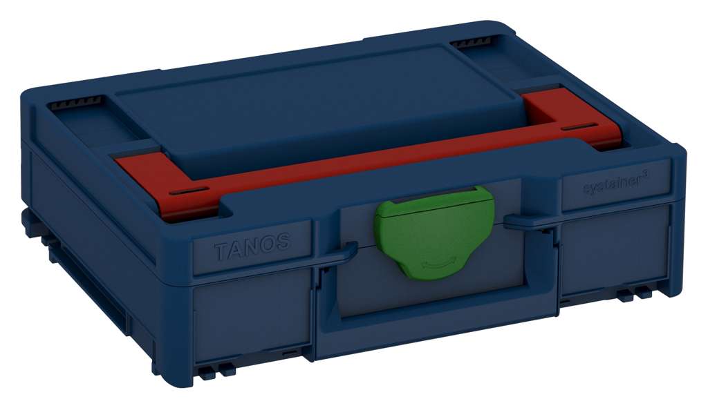 Systainer³ M 112, Sapphire Blue with Carmine Red lid handle and Emerald Green catches