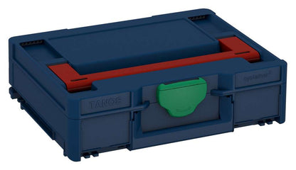 Systainer³ M 112, Sapphire Blue with Carmine Red lid handle and Signal Green catches
