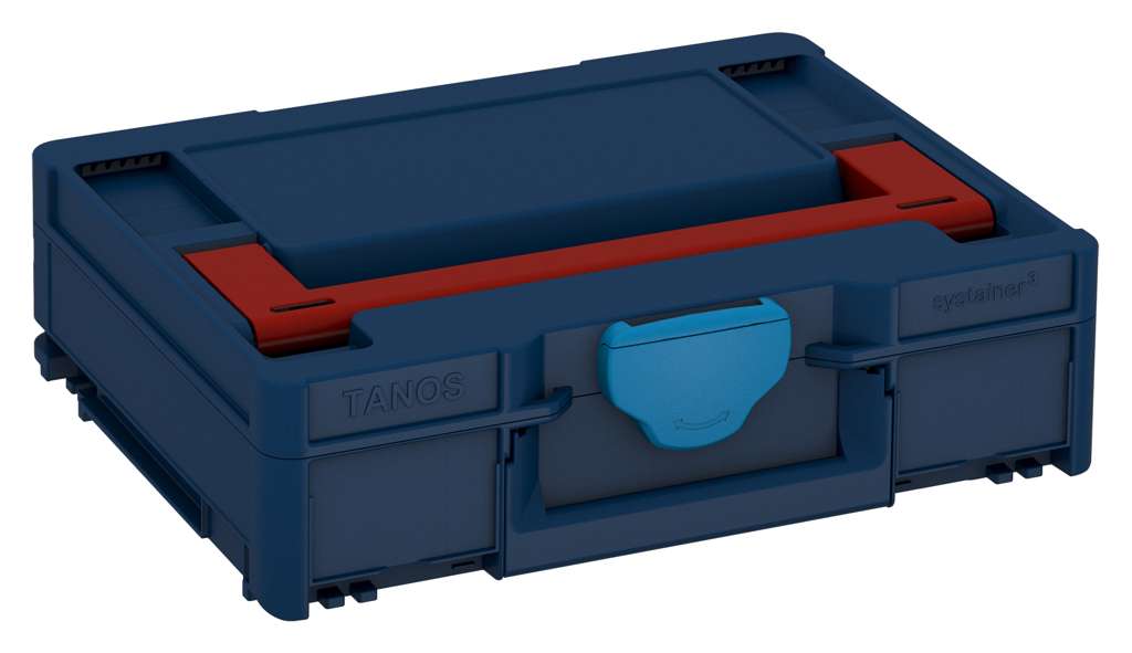 Systainer³ M 112, Sapphire Blue with Carmine Red lid handle and Sky Blue catches