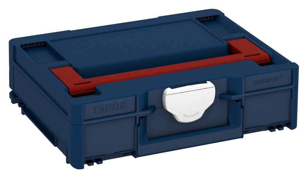 Systainer³ M 112, Sapphire Blue with Carmine Red lid handle and White catches
